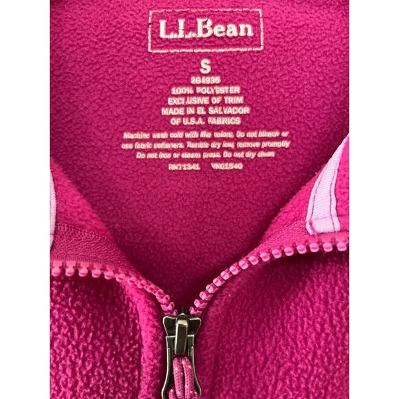 L.L. Bean Women’s Small Fuchsia Pink Full-Zip Fleece Jacket – Polartec Recycled - Picture 2 of 5